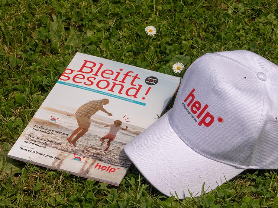 Brochure de Help consacrée au bien-être et à la santé à domicile MAGAZINE_Help_Bleift_Gesond_N°1